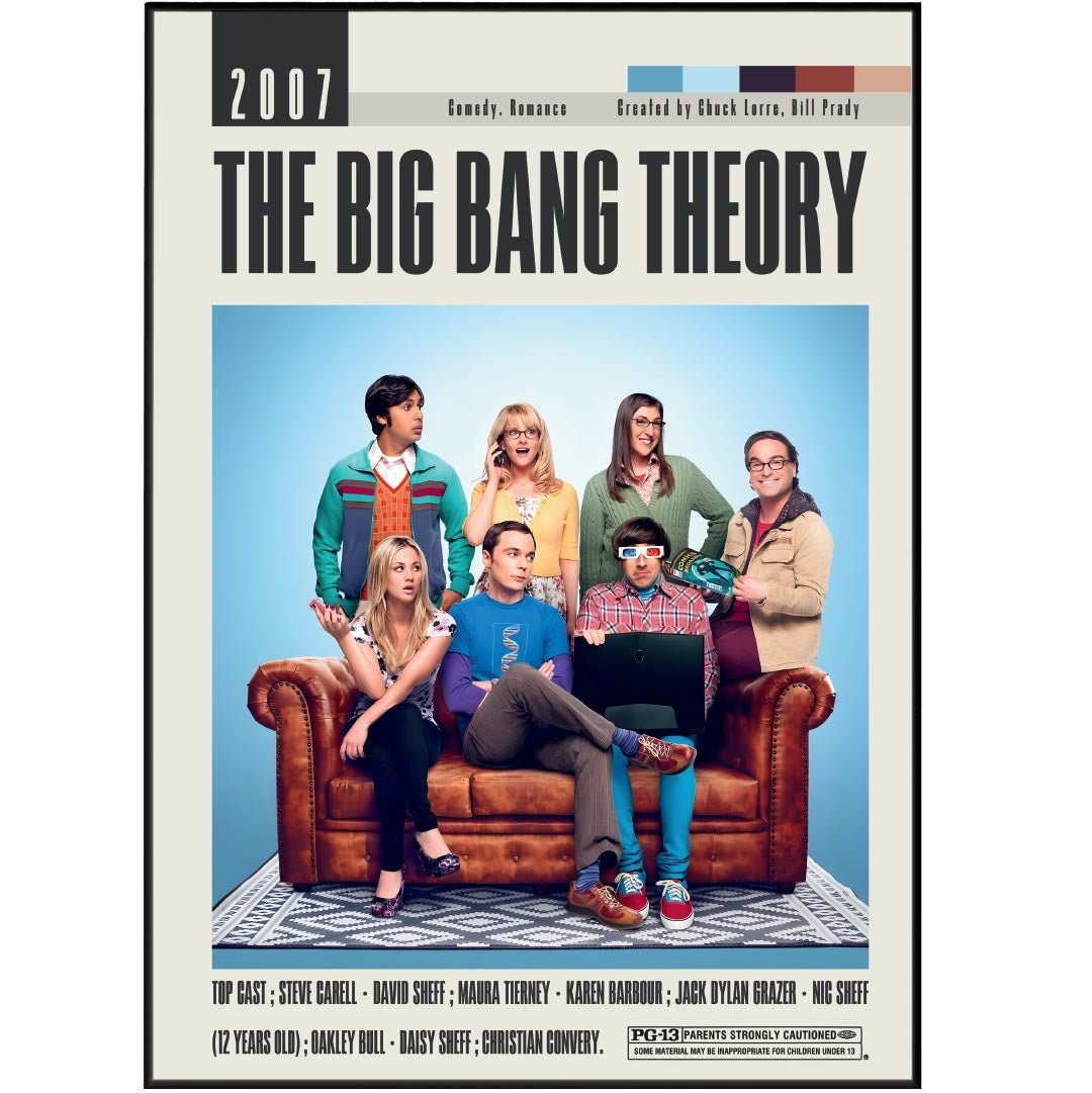 The Big Bang Theory Tv Serie Poster | Chuck Lorre Movies - 98typesModern Minimal Movies