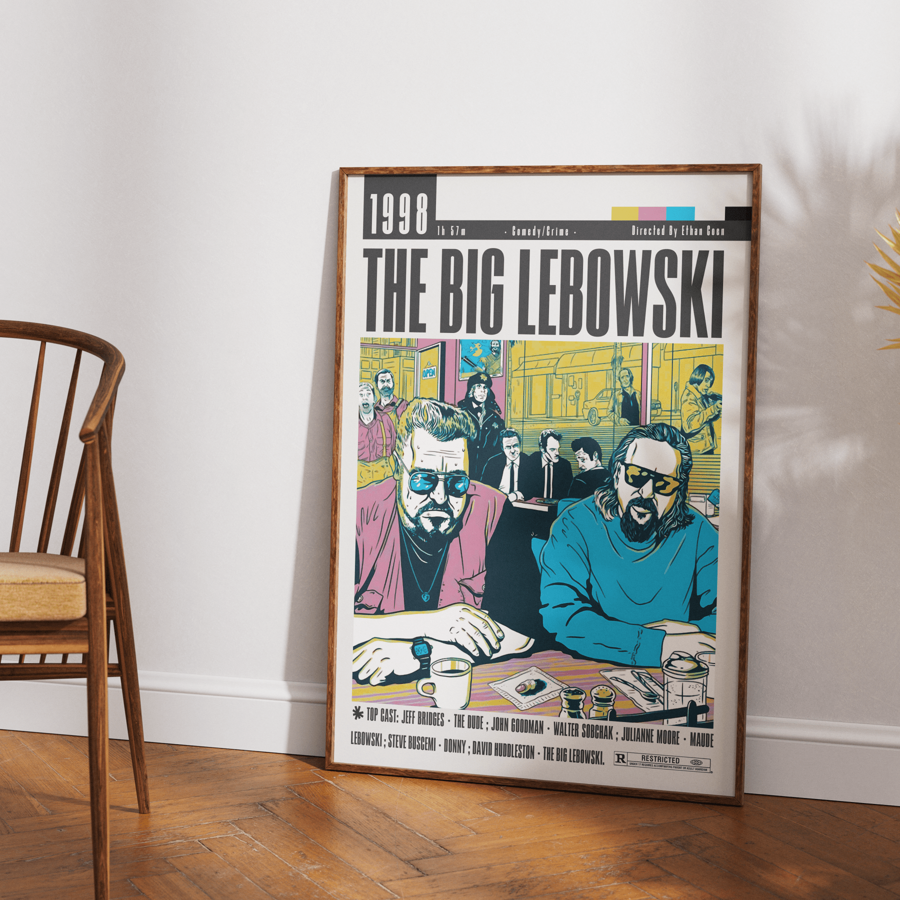 The Big Lebowski 1998 Film Poster - 98typesModern Minimal Movies