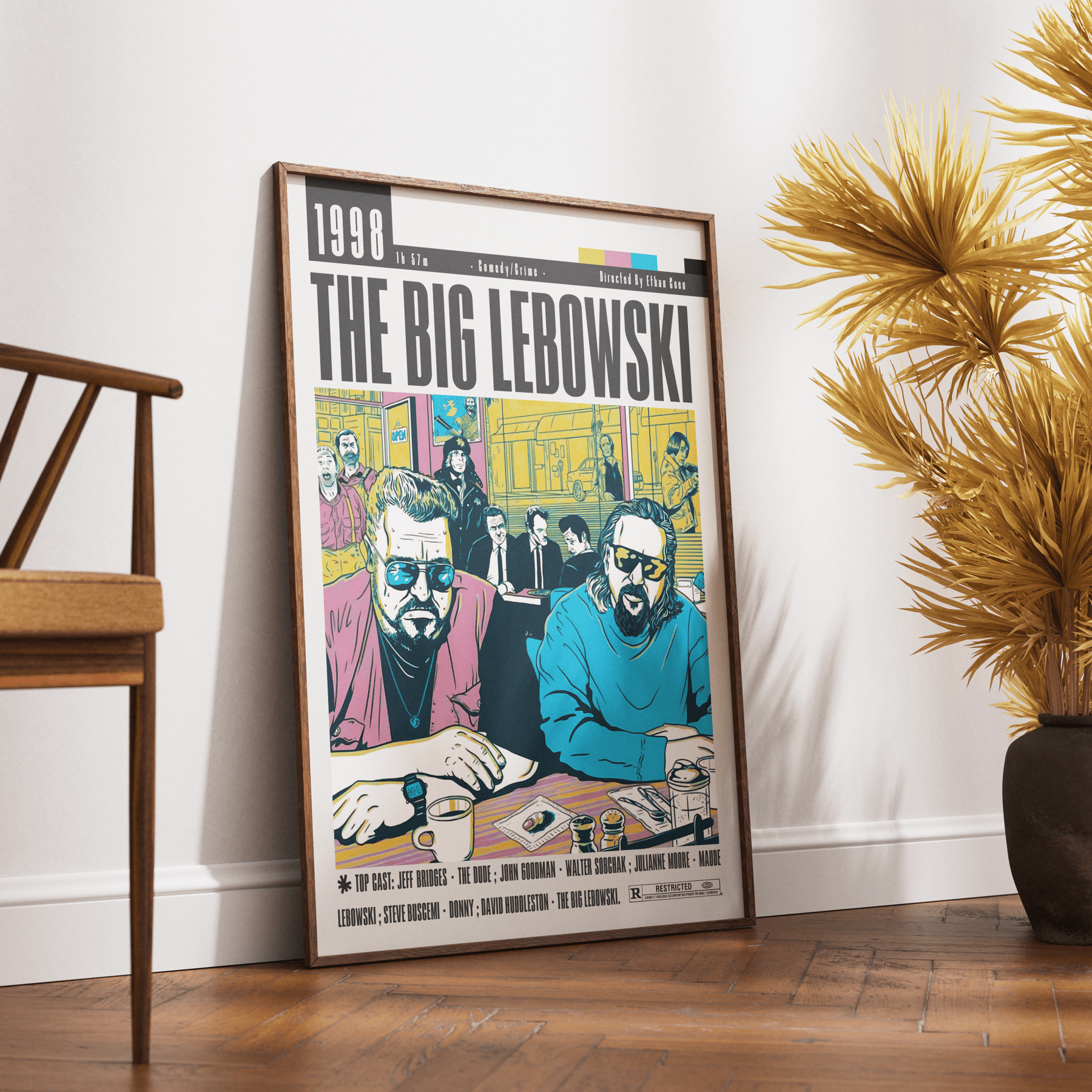The Big Lebowski 1998 Film Poster - 98typesModern Minimal Movies