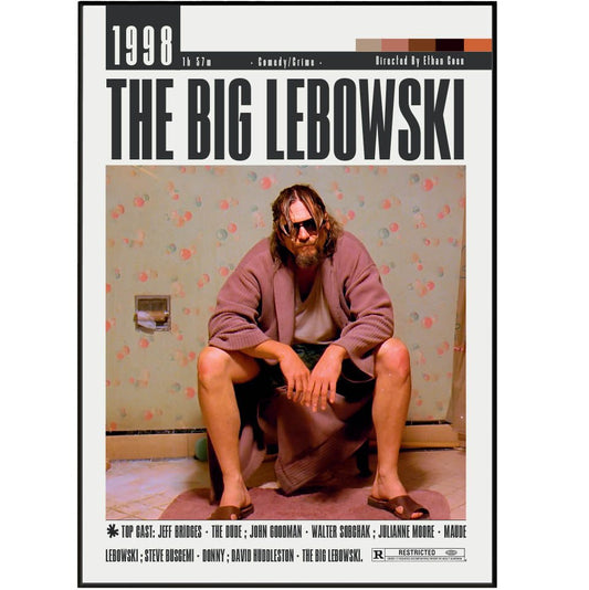 The Big Lebowski 1998 Film Posters - 98typesModern Minimal Movies