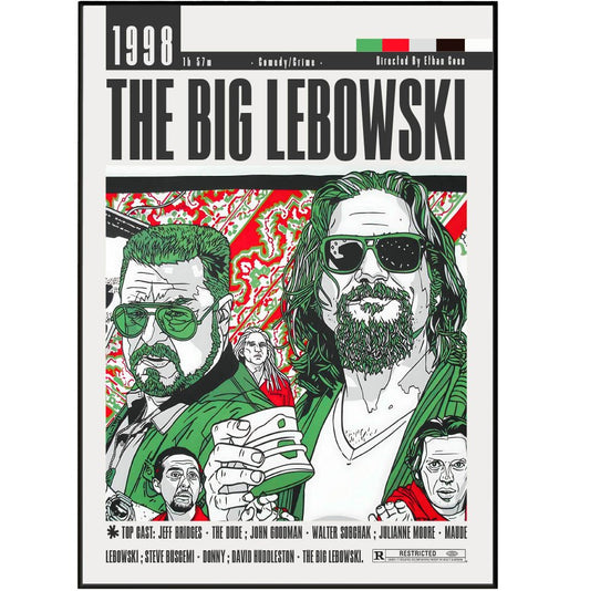 The Big Lebowski Film Posters - 98typesModern Minimal Movies