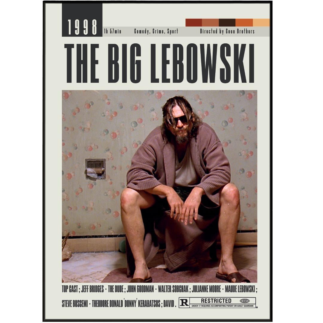 The Big Lebowski Posters | Coen Brothers Movies - 98typesModern Minimal Movies