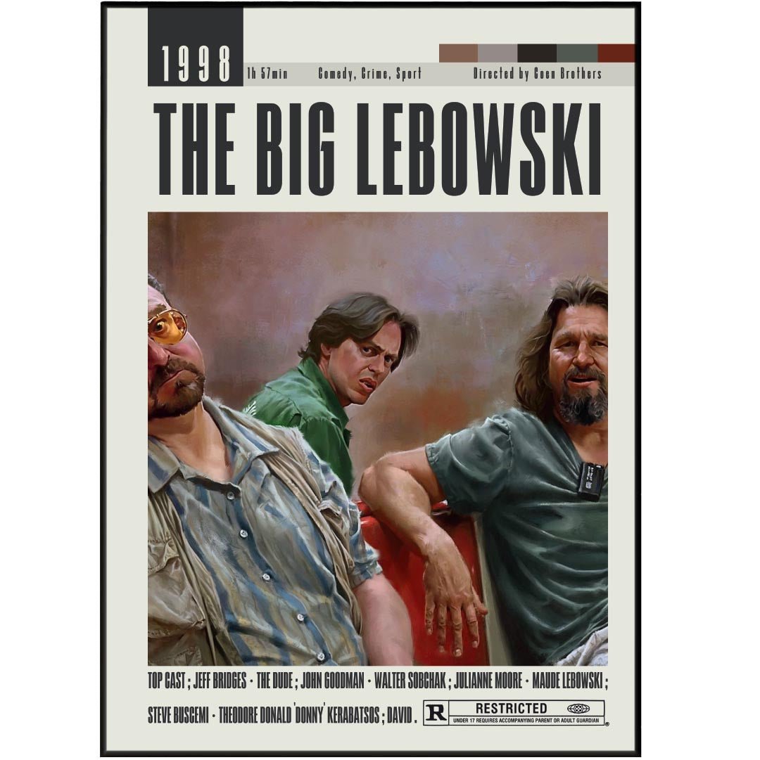 The Big Lebowski Posters | Coen Brothers Movies - 98typesModern Minimal Movies