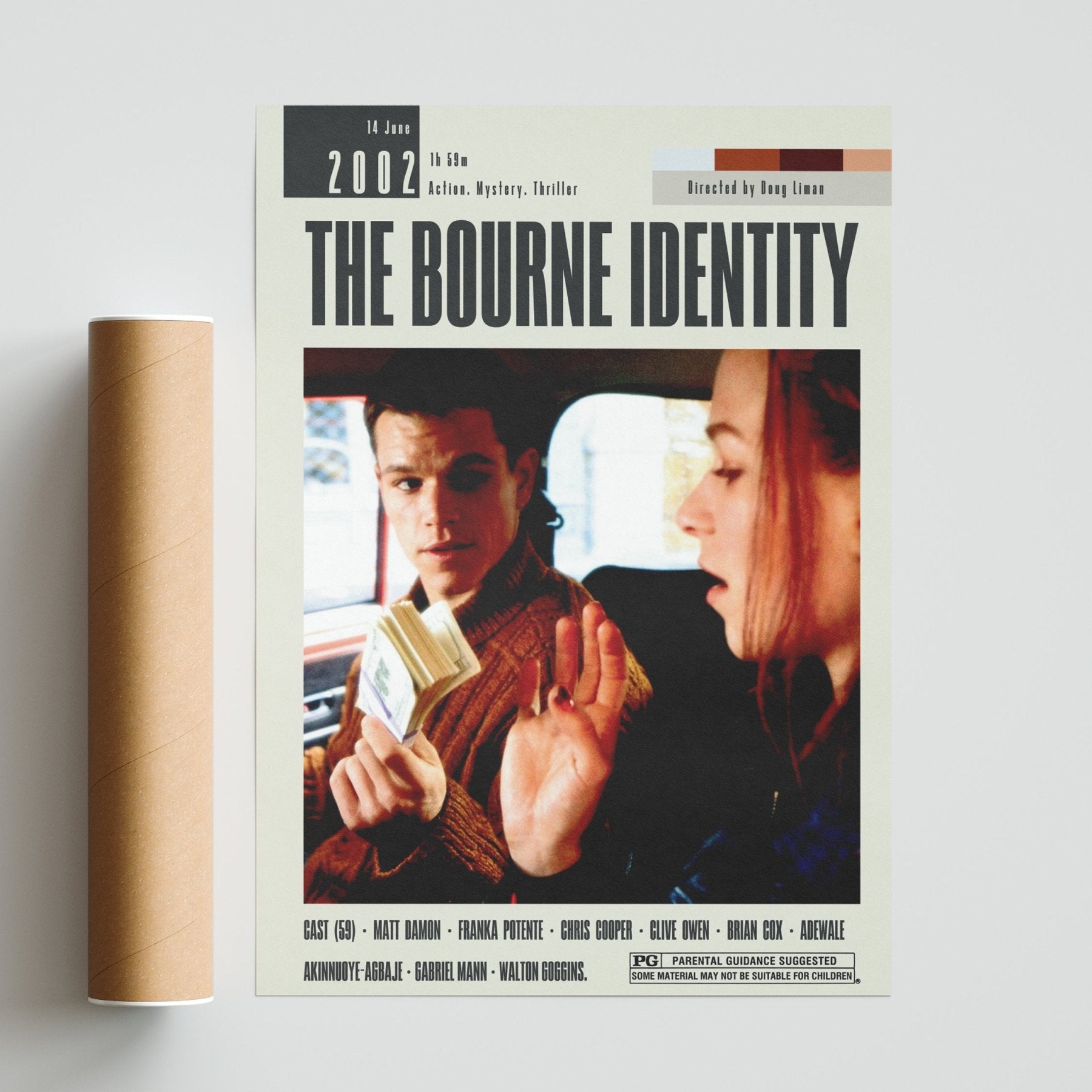 The Bourne Identity Poster | Doug Liman Movies - 98typesModern Minimal Movies