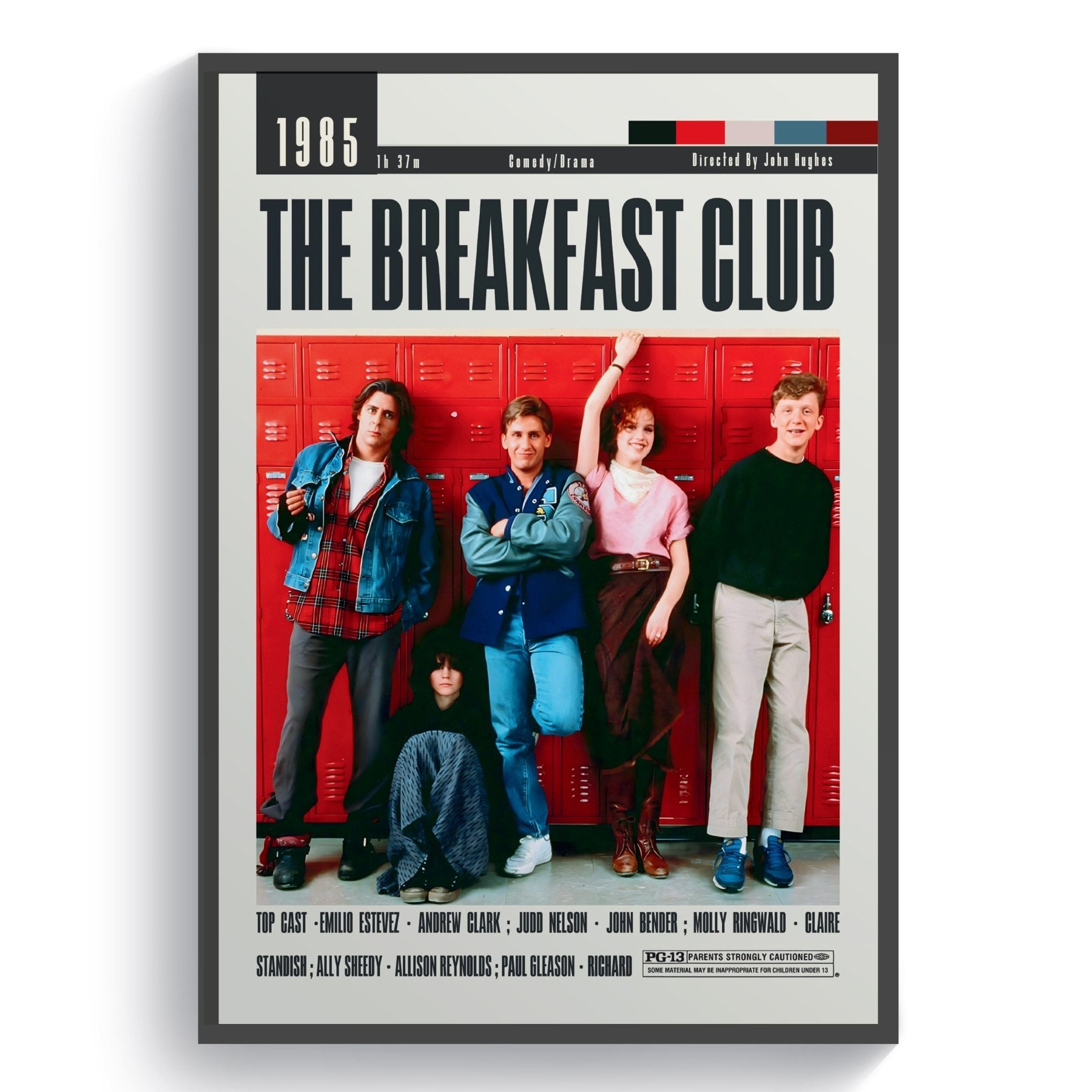 The Breakfast Club Posters | John Hughes Movies - 98typesModern Minimal Movies