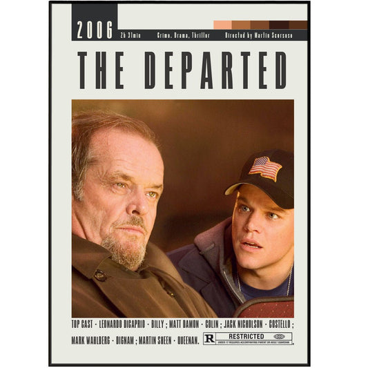 The Departed Posters | Martin Scorsese Movies - 98typesModern Minimal Movies