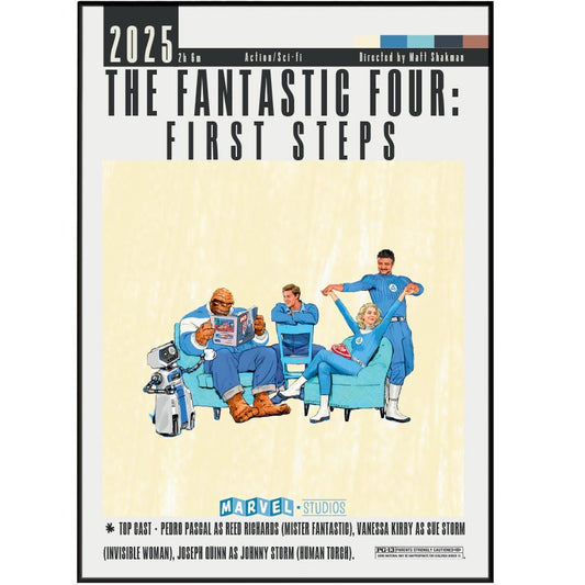 The Fantastic Four First Steps 2025 Movies Posters - 98typesModern Minimal Movies