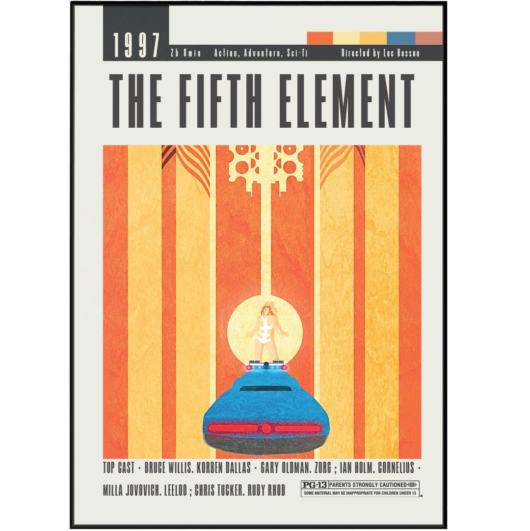 The Fifth Element Poster | Luc Besson Movies - 98typesModern Minimal Movies