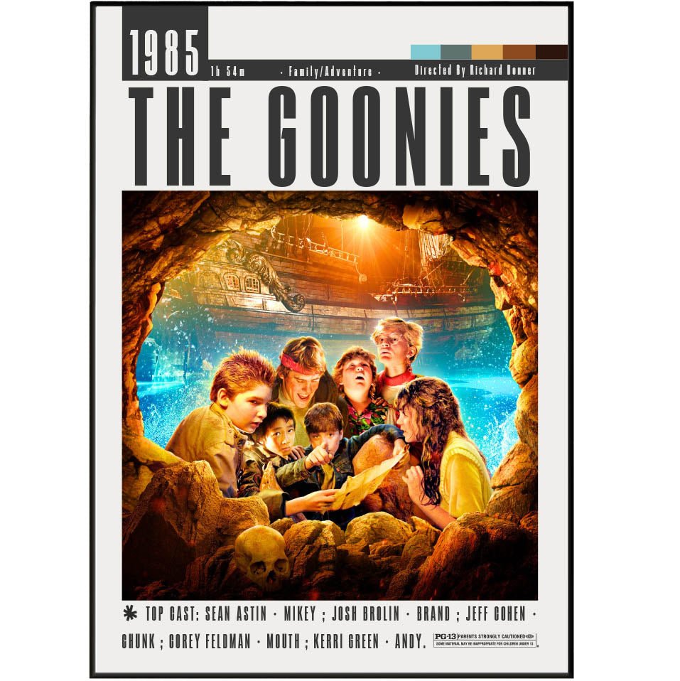 The Goonies 1985 Film Posters - 98typesModern Minimal Movies