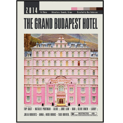 The Grand Budapest Hotel Posters | Wes Anderson Movies - 98typesModern Minimal Movies