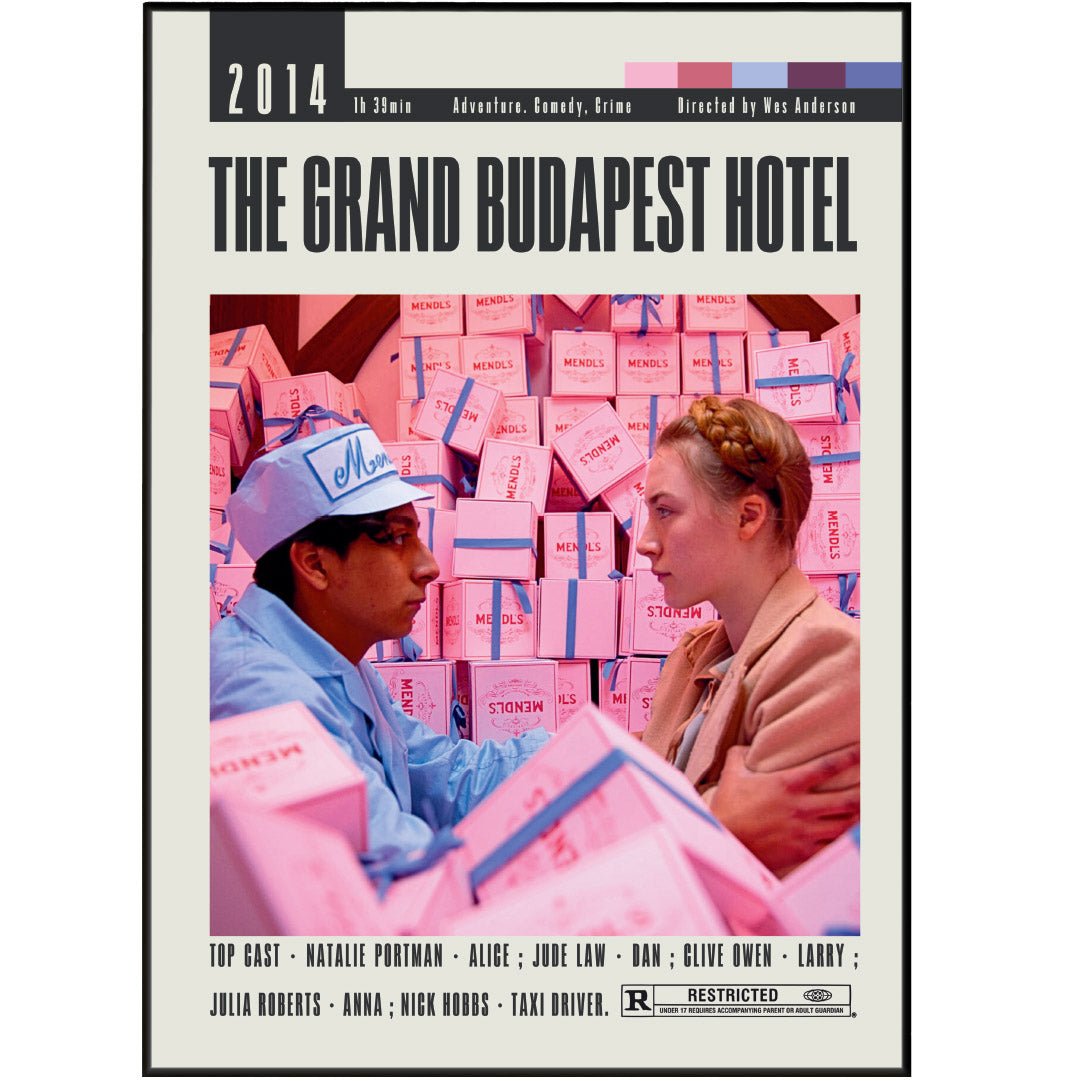 The Grand Budapest Hotel Posters | Wes Anderson Movies - 98typesModern Minimal Movies