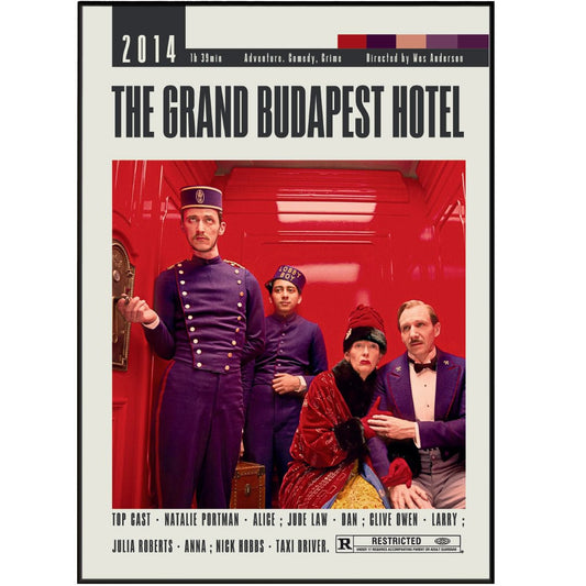 The Grand Budapest Hotel Posters | Wes Anderson Movies - 98typesModern Minimal Movies