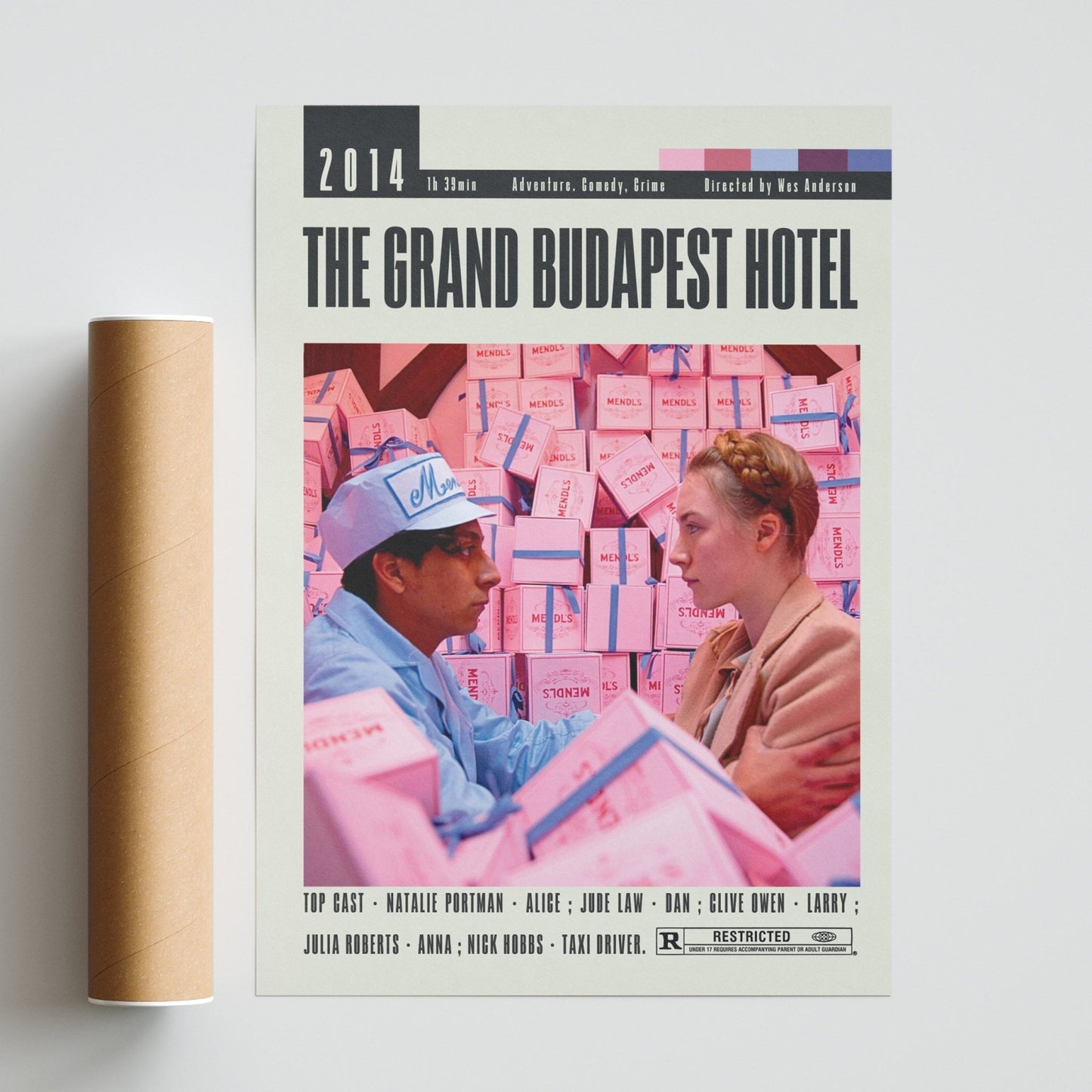 The Grand Budapest Hotel Posters | Wes Anderson Movies - 98typesModern Minimal Movies