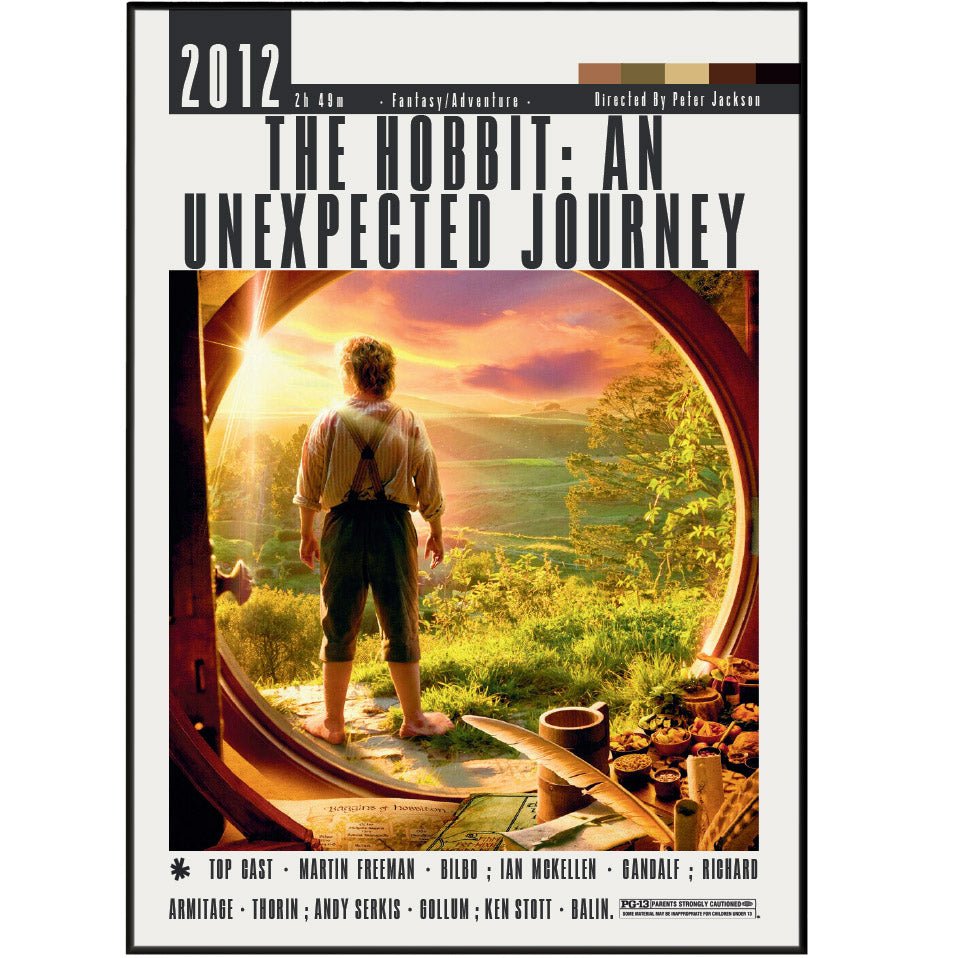 The Hobbit: An Unexpected Journey (2012) Poster - 98typesModern Minimal Movies