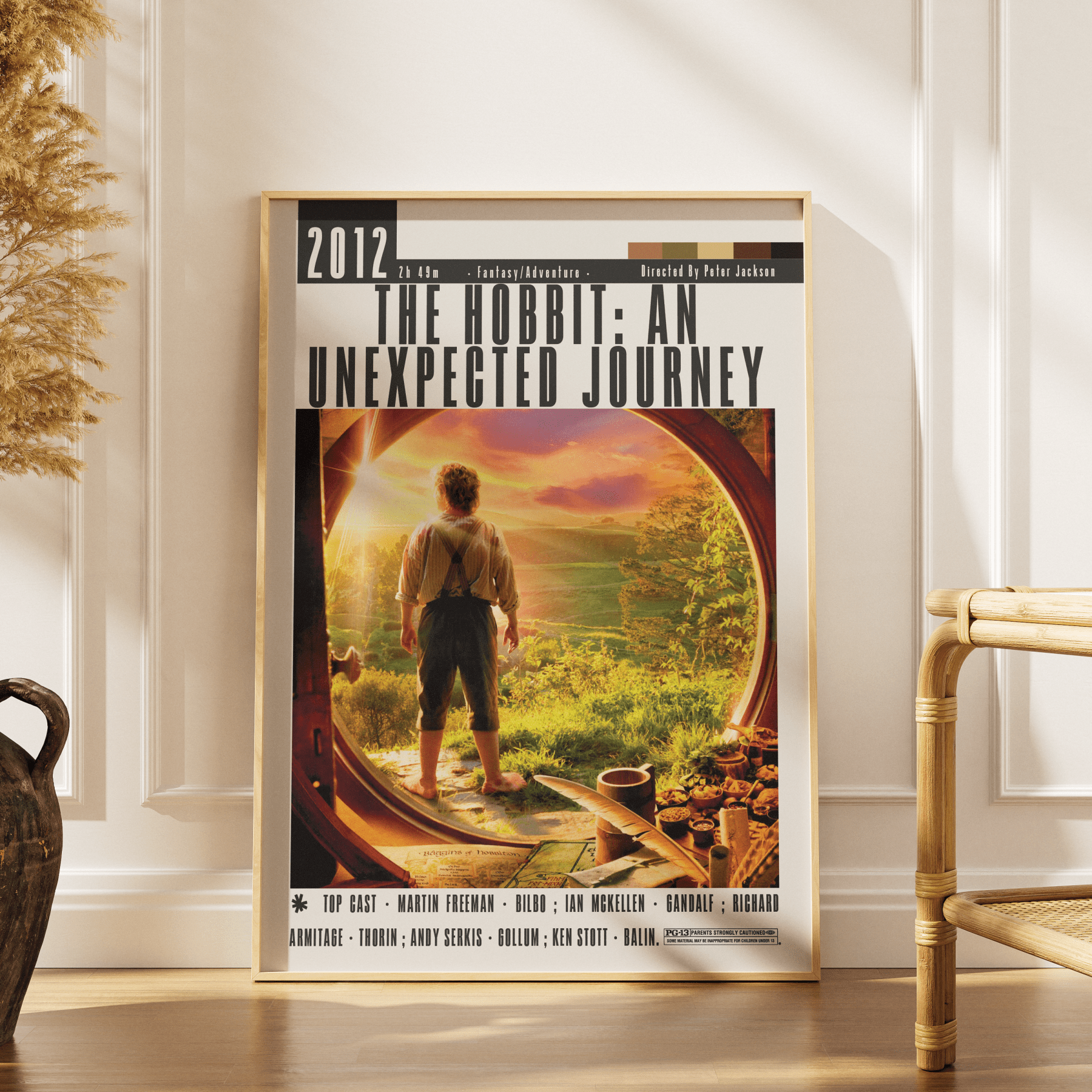 The Hobbit: An Unexpected Journey (2012) Poster - 98typesModern Minimal Movies