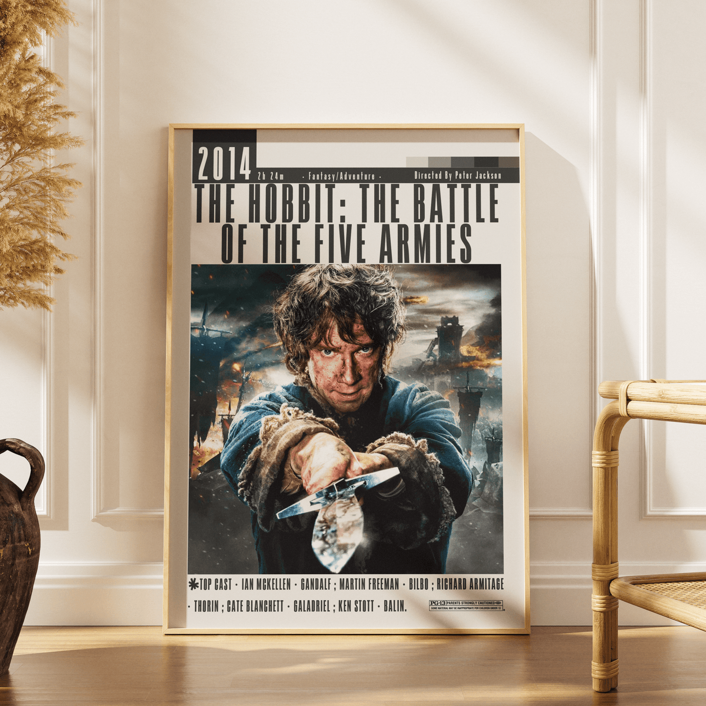 The Hobbit: The Battle of the Five Armies (2014) Poster - 98typesModern Minimal Movies