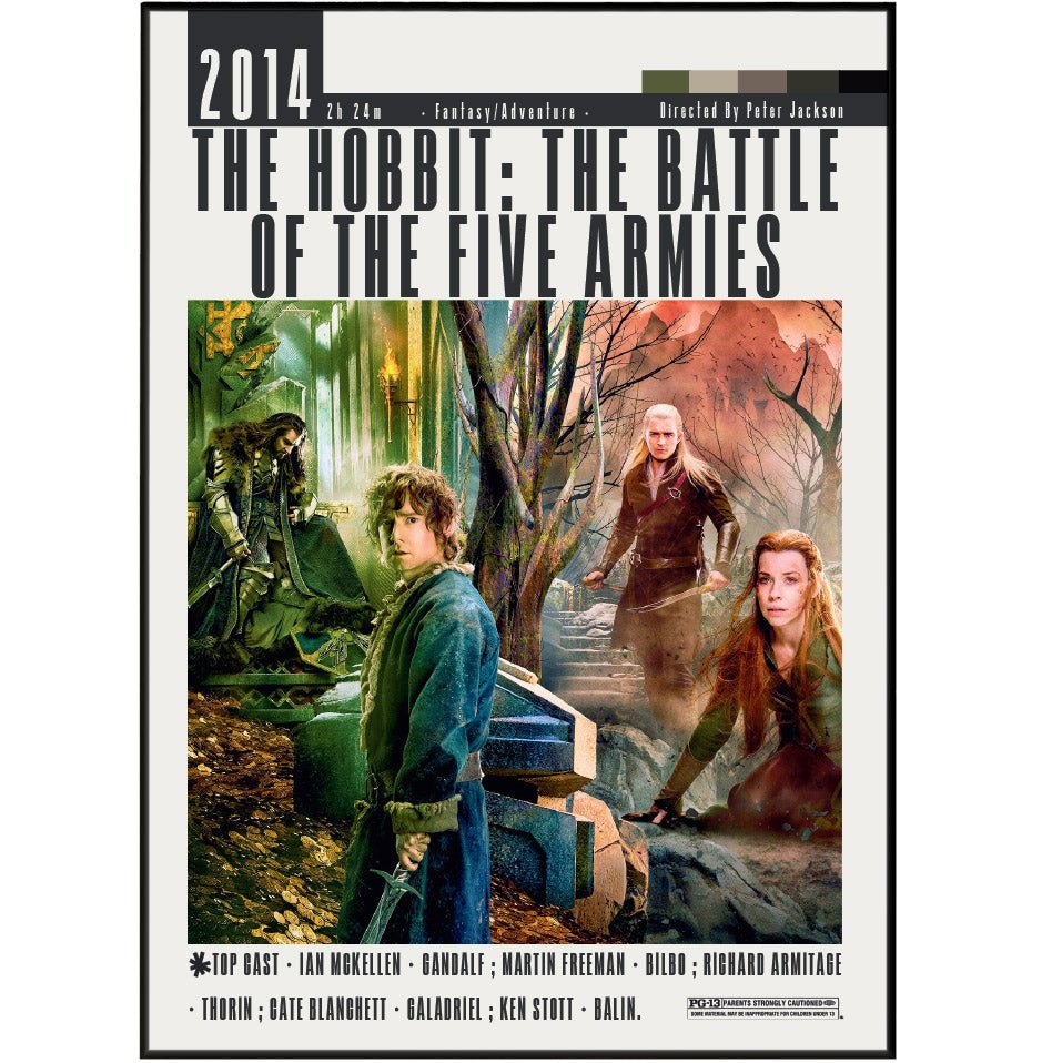 The Hobbit: The Battle of the Five Armies (2014) Posters - 98typesModern Minimal Movies