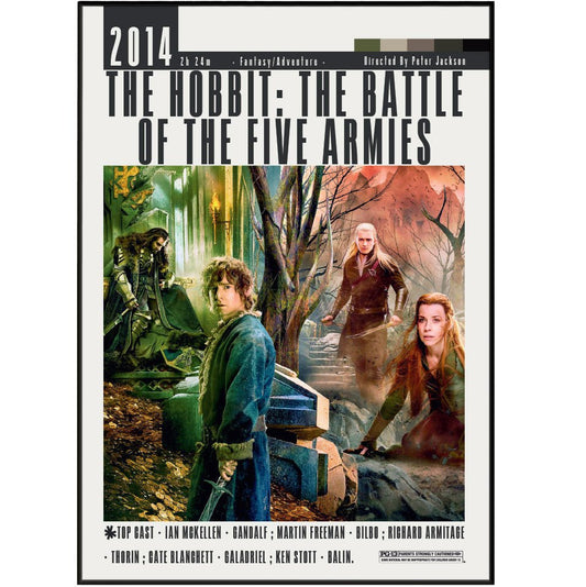 The Hobbit: The Battle of the Five Armies (2014) Posters - 98typesModern Minimal Movies