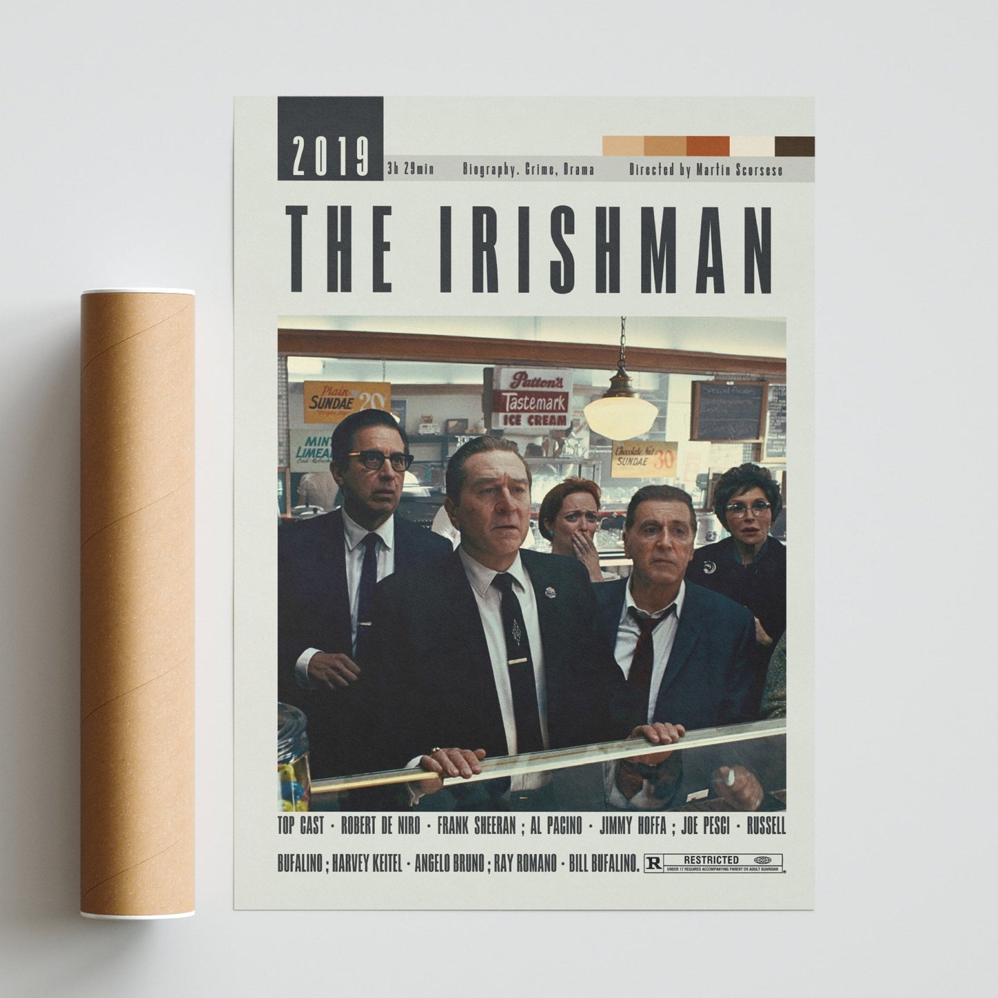 The Irishman Posters | Martin Scorsese Movies - 98typesModern Minimal Movies