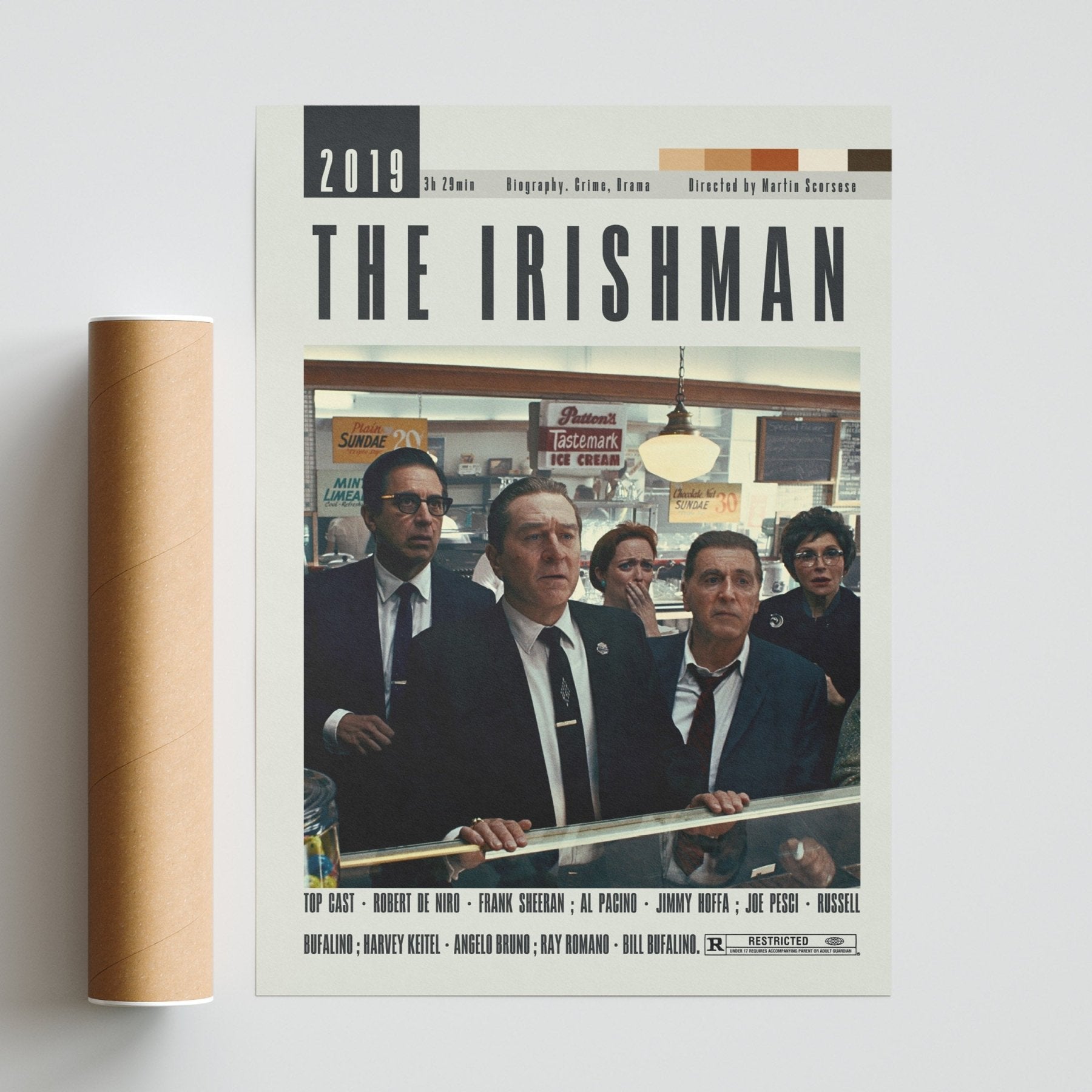 The Irishman Posters | Martin Scorsese Movies - 98typesModern Minimal Movies