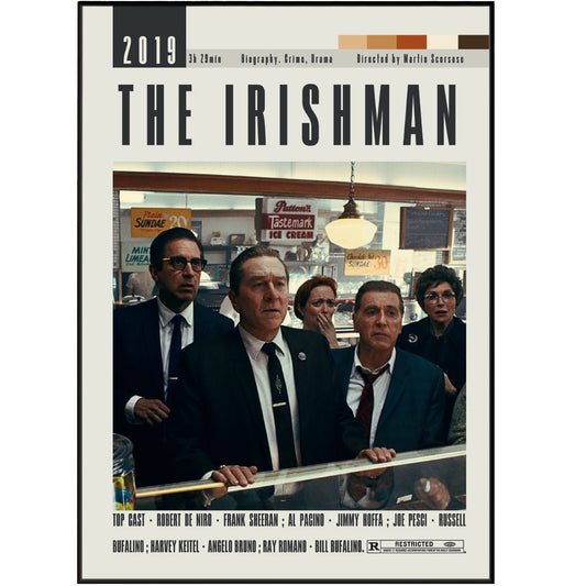 The Irishman Posters | Martin Scorsese Movies - 98typesModern Minimal Movies