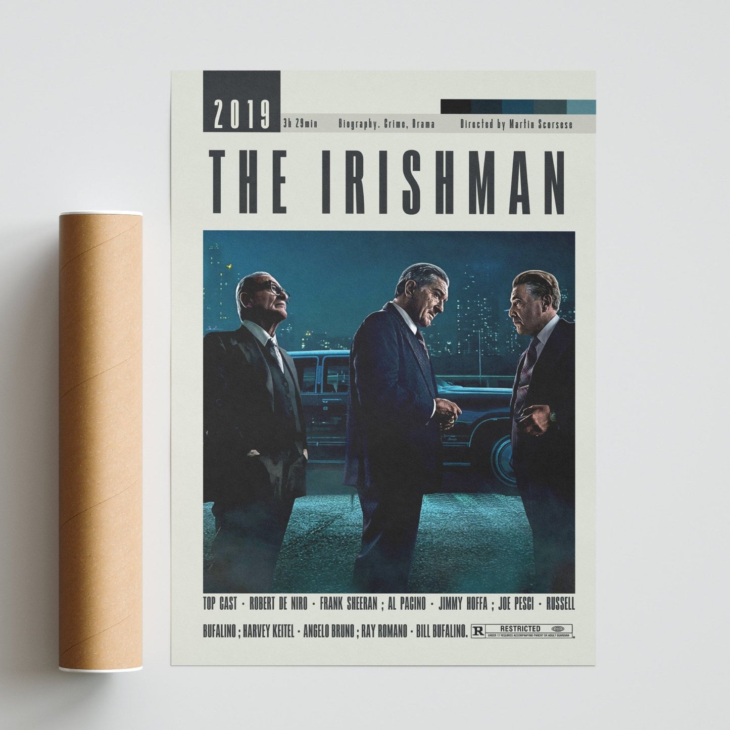 The Irishman Posters | Martin Scorsese Movies - 98typesModern Minimal Movies