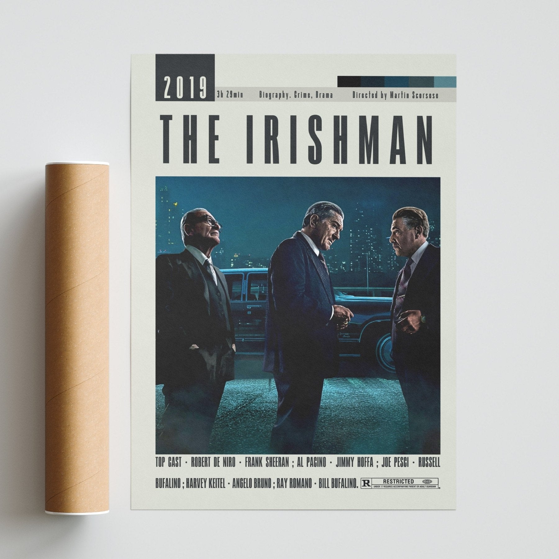 The Irishman Posters | Martin Scorsese Movies - 98typesModern Minimal Movies