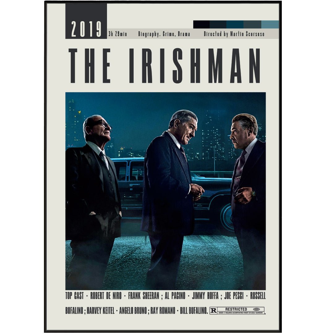 The Irishman Posters | Martin Scorsese Movies - 98typesModern Minimal Movies