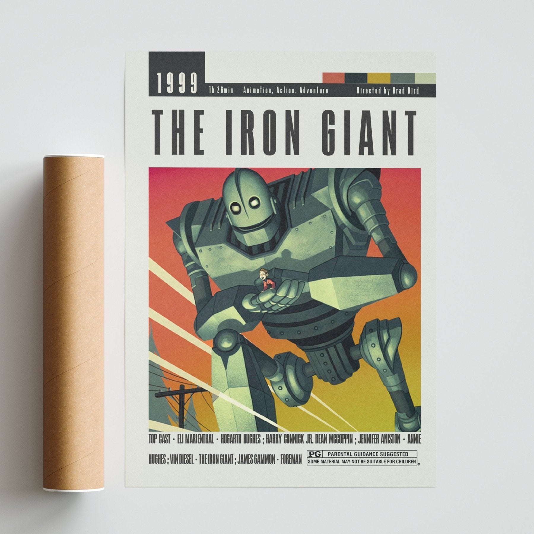 The Iron Giant Poster | Brad Bird Movies - 98typesModern Minimal Movies