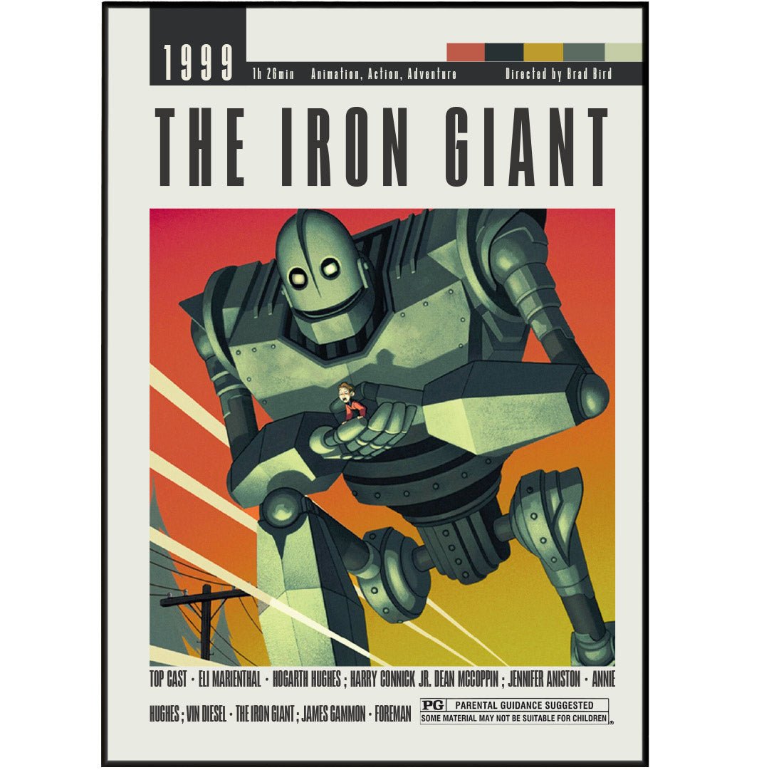 The Iron Giant Poster | Brad Bird Movies - 98typesModern Minimal Movies