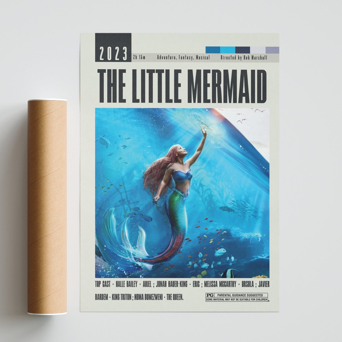 The Little Mermaid Poster | Rob Marshall Movies - 98typesModern Minimal Movies