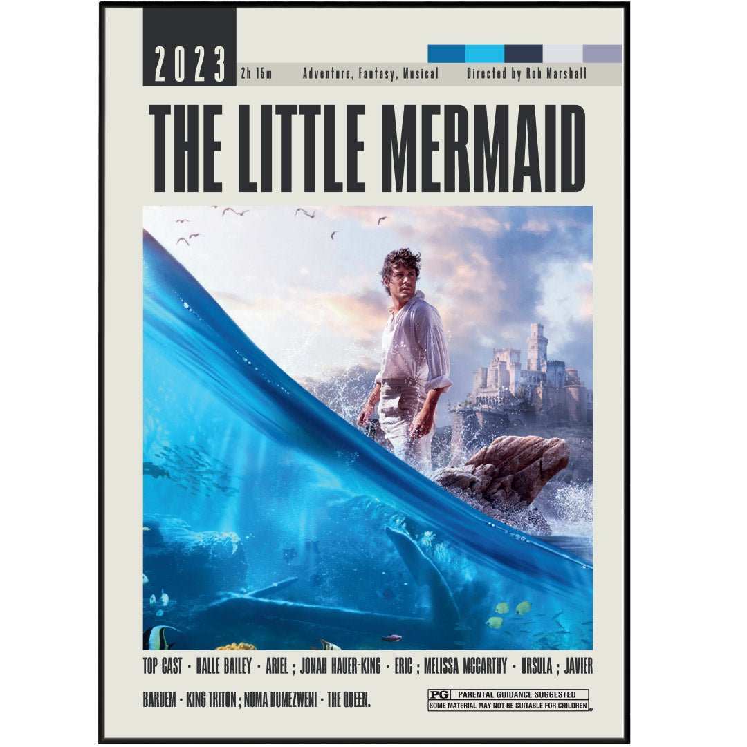 The Little Mermaid Poster | Rob Marshall Movies - 98typesModern Minimal Movies