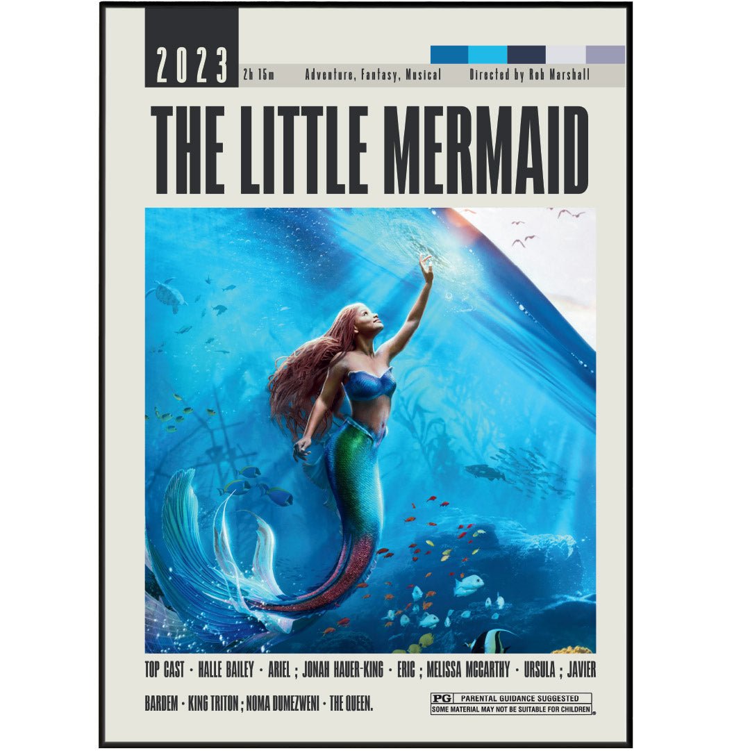 The Little Mermaid Poster | Rob Marshall Movies - 98typesModern Minimal Movies