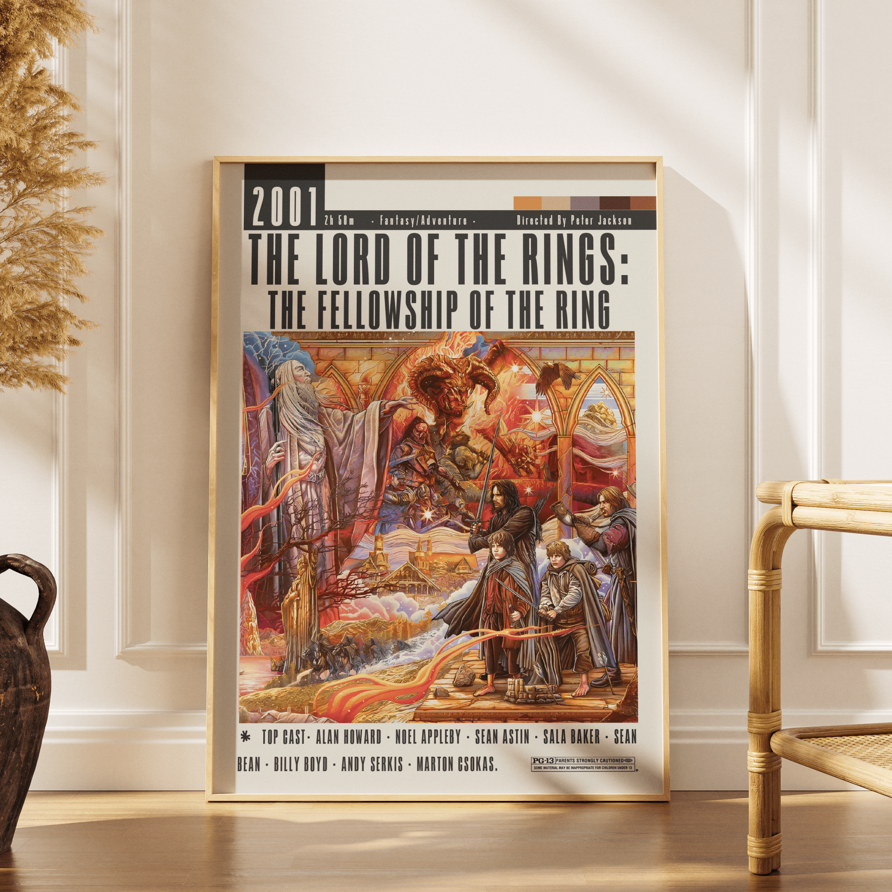 The Lord of the Rings: The Fellowship of the Ring (2001) Film Poster - 98typesModern Minimal Movies