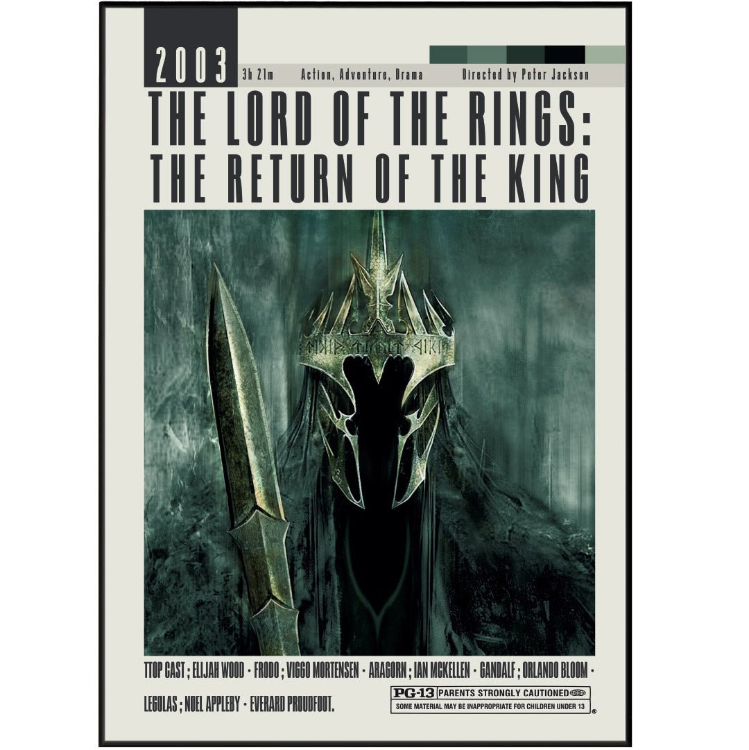 The Lord of the Rings: The Return of the King Poster | Peter Jackson Movies - 98typesModern Minimal Movies