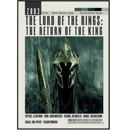 The Lord of the Rings: The Return of the King Poster | Peter Jackson Movies - 98typesModern Minimal Movies