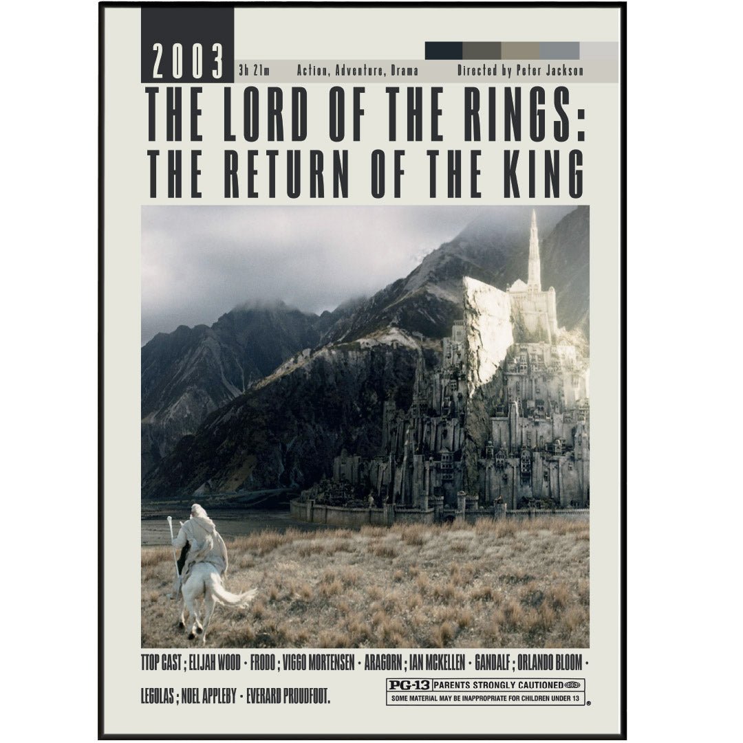 The Lord of the Rings: The Return of the King Poster | Peter Jackson Movies - 98typesModern Minimal Movies