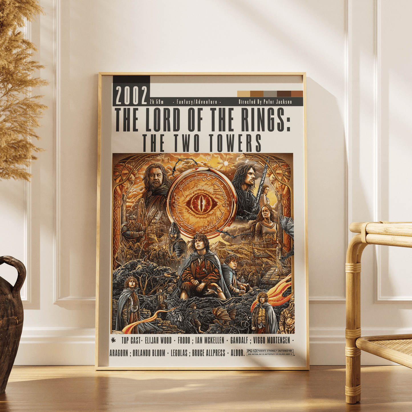 The Lord of the Rings: The Two Towers (2002) Film Poster - 98typesModern Minimal Movies