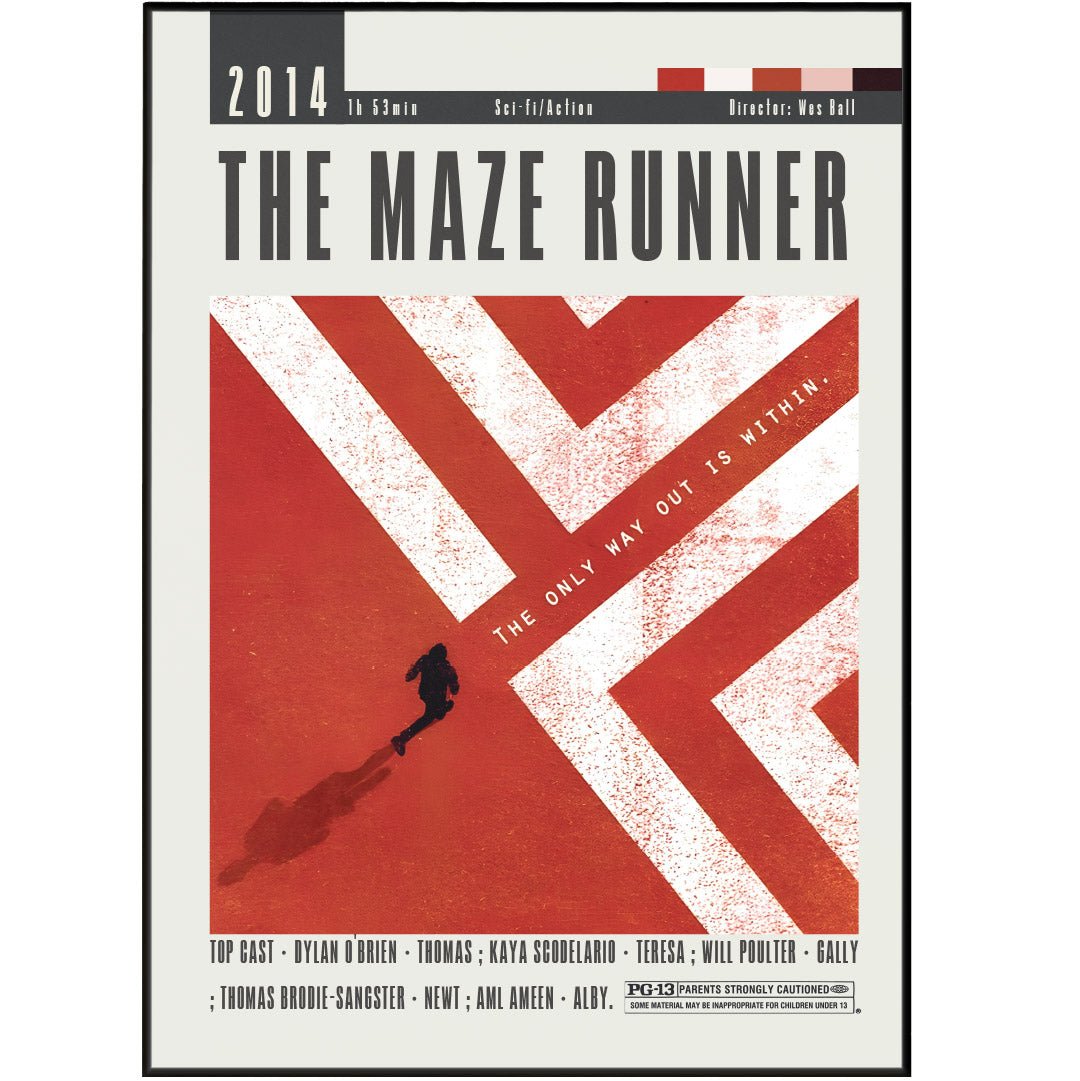 The Maze Runner Poster | Wes Ball Movies - 98typesModern Minimal Movies