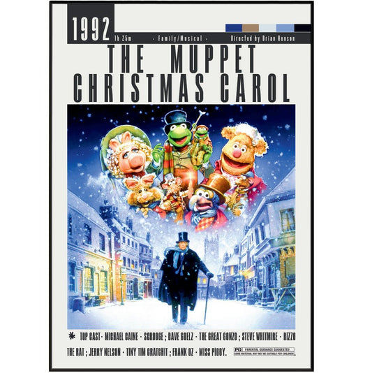 The Muppet Christmas Carol (1992) Poster - 98typesModern Minimal Movies