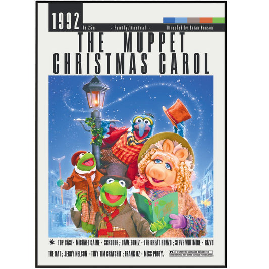 The Muppet Christmas Carol (1992) Poster - 98typesModern Minimal Movies