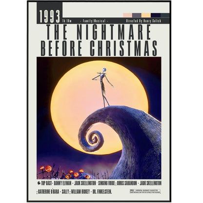 The Nightmare Before Christmas (1993) Poster - 98typesModern Minimal Movies