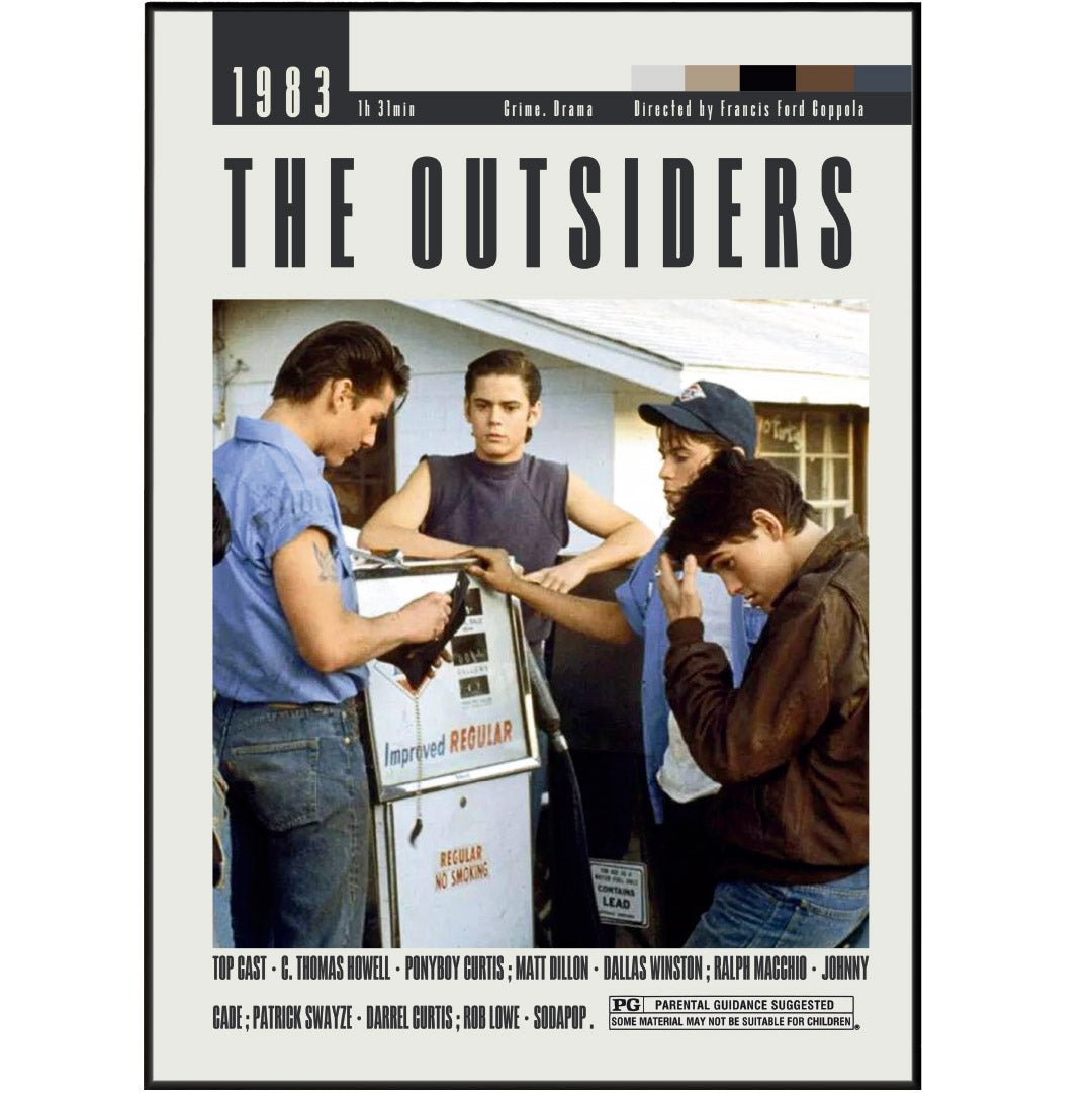 The Outsiders Posters | Francis Coppola Movies - 98typesModern Minimal Movies