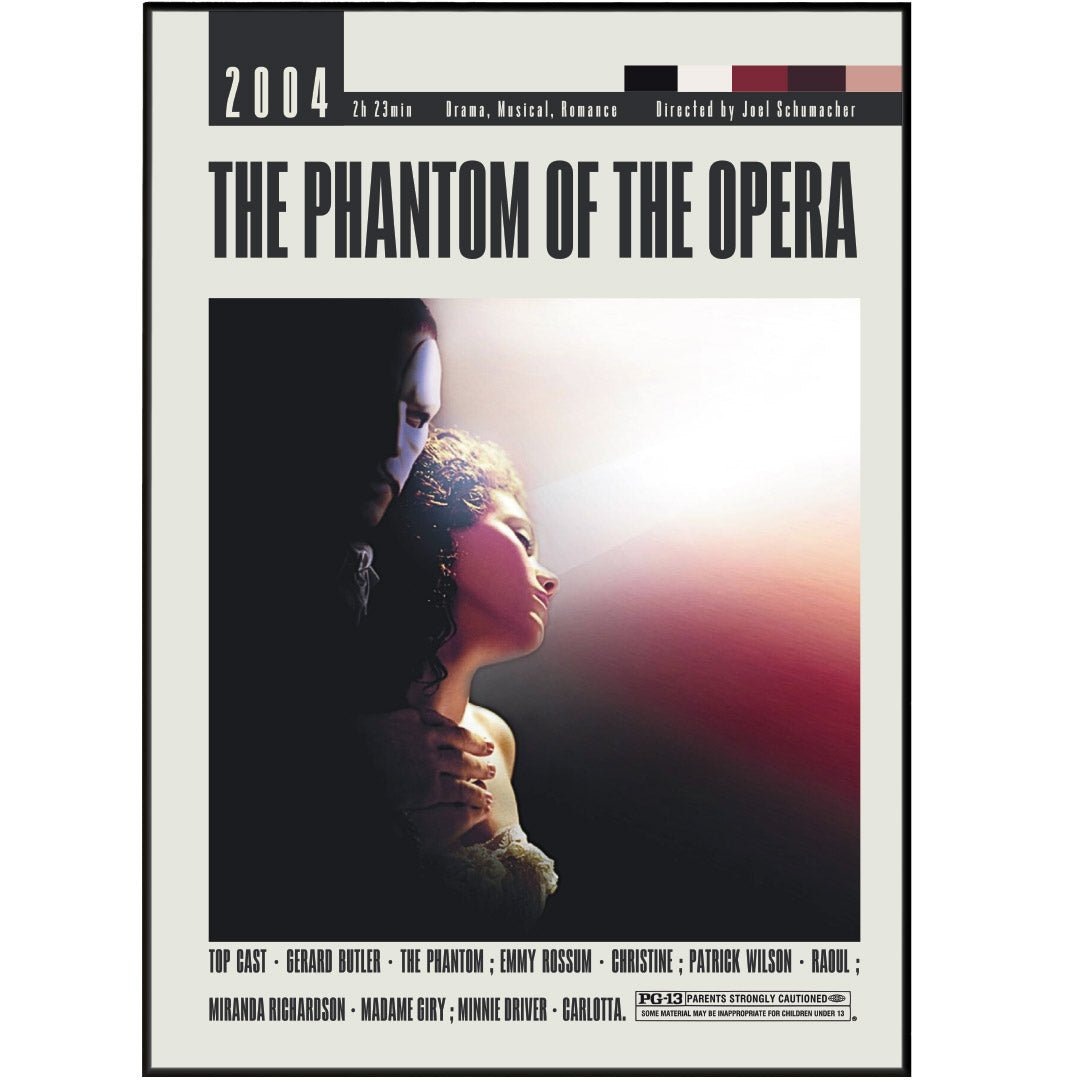 The Phantom of the Opera Posters | Joel Schumacher Movies - 98typesModern Minimal Movies