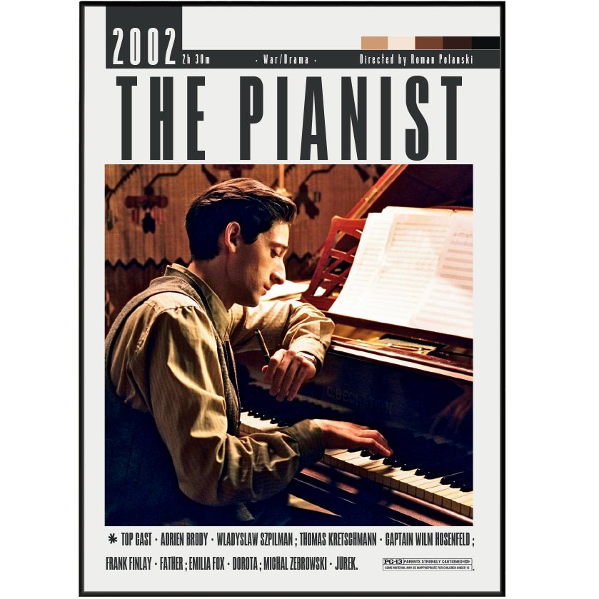 The Pianist 2002 Movie Posters - 98typesModern Minimal Movies