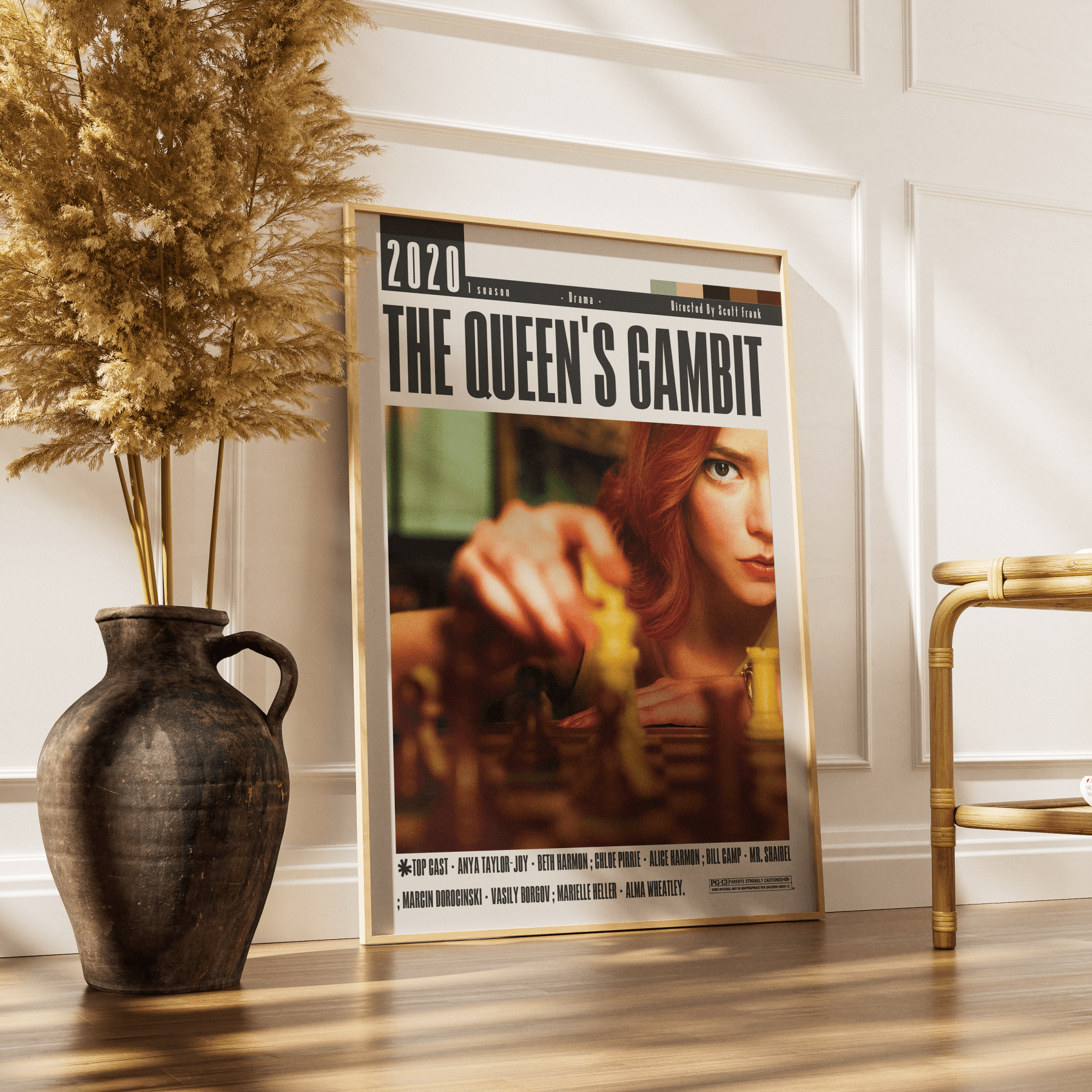 The Queen’s Gambit (2020) Poster - 98typesModern Minimal Movies