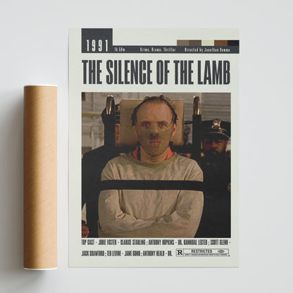 The Silence of The Lamb Poster | Jonathan Demme Movies - 98typesModern Minimal Movies