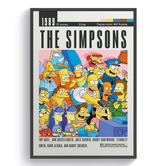 The Simpsons Tv Serie Posters - 98typesModern Minimal Movies