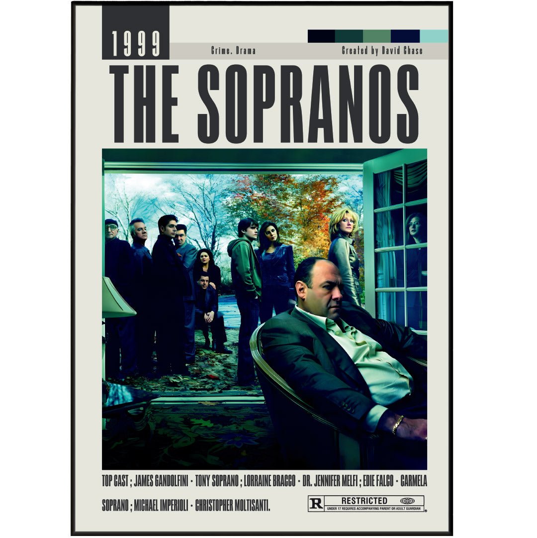 The Sopranos Poster | David Chase Tv Serie Movies - 98typesModern Minimal Movies