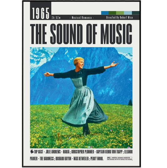 The Sound of Music (1965) Poster - 98typesModern Minimal Movies